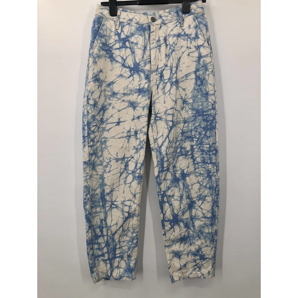 RACHEL COMEY X TARGET Marble Print High-rise Tapered Jeans Size 6 Tie Dye Bleach